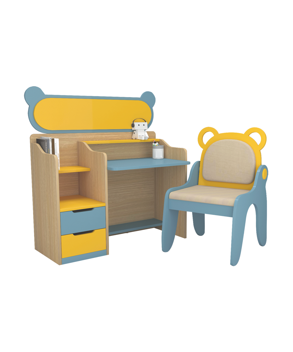 Teddy Study Desk in a bright room showing a smooth, clean child-friendly study desk surface